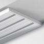 Preview: GARDUNA Vorhangschiene Gardinenschiene - Aluminium - weiß - glatte glänzende Oberfläche - 4-läufig oder 3-läufig - Flächenvorhangschiene - Wendeschiene