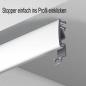 Mobile Preview: GARDUNA SmartGlide! Gardinenschiene - Vorhangschiene - Aluminium - weiß / silber - mit hochwertigen Leichtlaufrollen