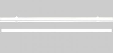 Preview: GARDUNA 60cm Aluminium Paneelwagen / Schiebewagen inkl. Beschwerung - weiß - für Flächenvorhänge / Schiebegardinen