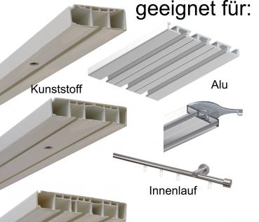 GARDUNA 60cm Aluminium Paneelwagen / Schiebewagen inkl. Beschwerung - silber - für Flächenvorhänge / Schiebegardinen