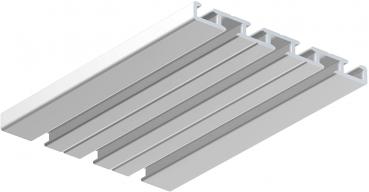 GARDUNA Vorhangschiene Gardinenschiene - Aluminium - weiß - glatte glänzende Oberfläche - 4-läufig oder 3-läufig - Flächenvorhangschiene - Wendeschiene