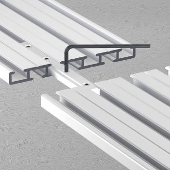 GARDUNA Vorhangschiene Gardinenschiene - Aluminium - weiß - glatte glänzende Oberfläche - 4-läufig oder 3-läufig - Flächenvorhangschiene - Wendeschiene