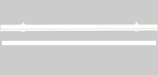 GARDUNA 60cm Aluminium Paneelwagen / Schiebewagen inkl. Beschwerung - weiß - für Flächenvorhänge / Schiebegardinen