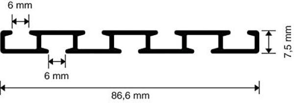 GARDUNA Vorhangschiene Gardinenschiene - Aluminium - weiß - glatte glänzende Oberfläche - 4-läufig oder 3-läufig - Flächenvorhangschiene - Wendeschiene