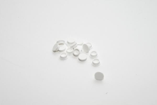 Vorhangschiene - Abdeckkappen - weiß - 10 Stk. - Kunststoff