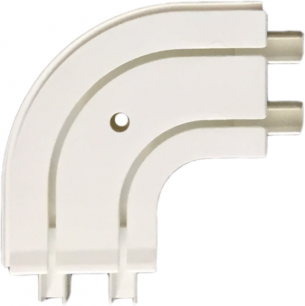 Vorhangschiene - Erkeraußenbogen - 2-lauf - 1 Stück - weiß - Kunststoff