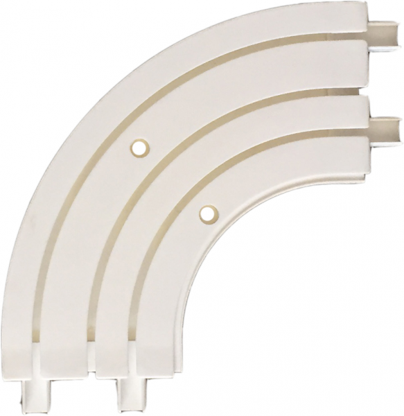 Vorhangschiene - Erkerinnenbogen - 3-lauf - 1 Stück - weiß - Kunststoff
